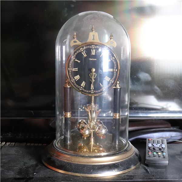 Heritom Battery-Operated Anniversary Clock under Glass Dome