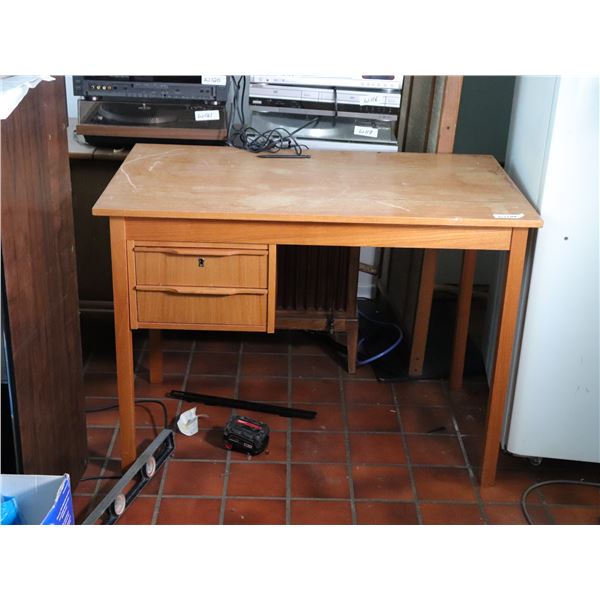 Mid-Century Modern Teak-Veneer Desk