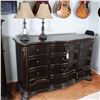 Image 1 : Transitional French Provincial-Style Dresser, Dark Finish