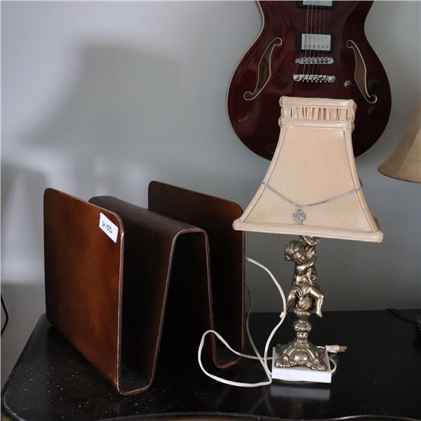Magazin Stand and  Table Lamp