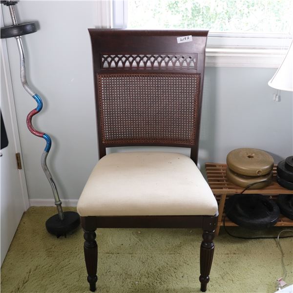 Neoclassical Revival Side Chair, Caned Back