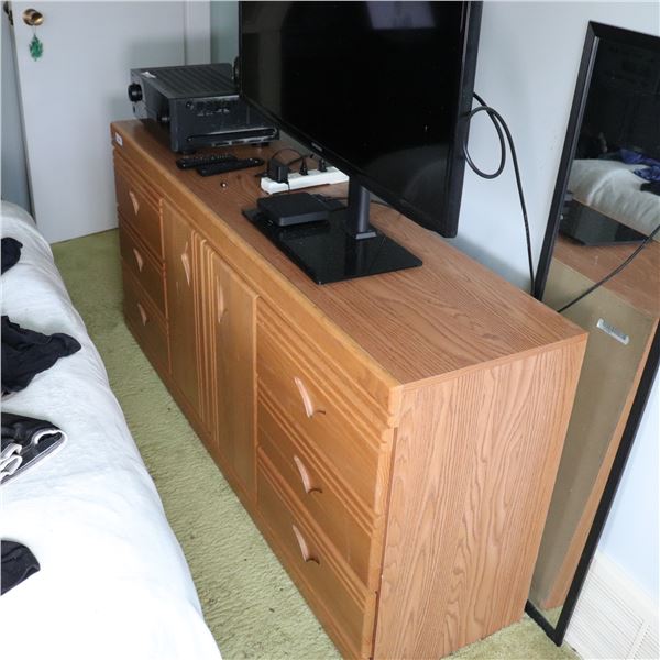 Contemporary Six-Drawer and Two-Door Laminate Dresser or Sideboard, North America, Post-1990