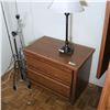 Image 1 : Two-Drawer Nightstand, Oak Veneer