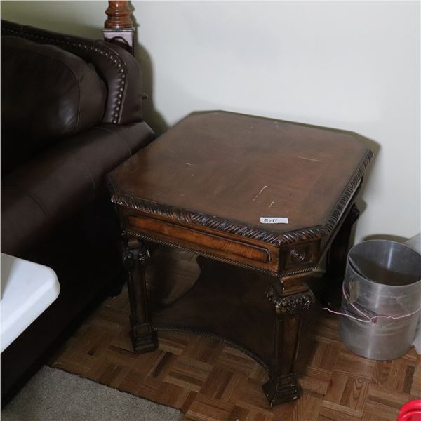 Carved Rope-Molded Classical Revival Side Table