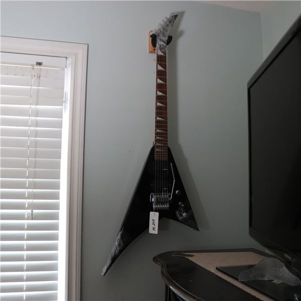 Jackson 'Flying V' Style Electric Guitar, Gloss Black