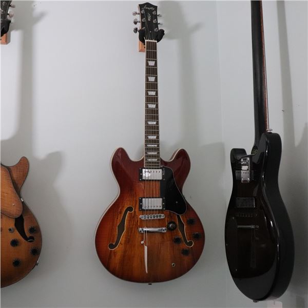 Firefly Semi-Hollow Electric Guitar, ES-335 Style, Sunburst Finish