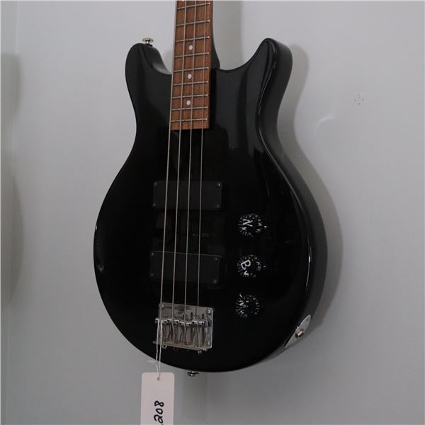 Unbranded Electric Bass Guitar, Model SB-4/BK, Black Finish