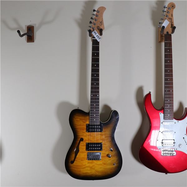 Thinline-Style Semi-Hollow Electric Guitar, Sunburst Finish, ‘GK’ Logo