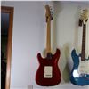 Image 2 : Bridgecraft Stratocaster-Style Solid-Body Electric Guitar, Metallic Red