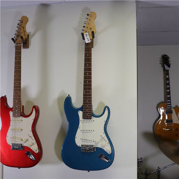 Stratocaster-Style Solid-Body Electric Guitar, Metallic Blue