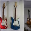 Image 1 : Stratocaster-Style Solid-Body Electric Guitar, Metallic Blue