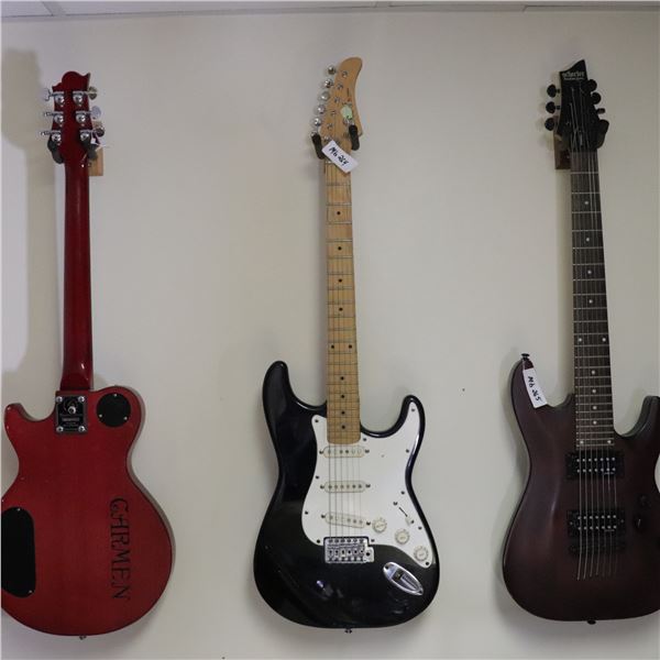 Cort Stratocaster Style Solid-Body Electric Guitar, Black, Maple Neck