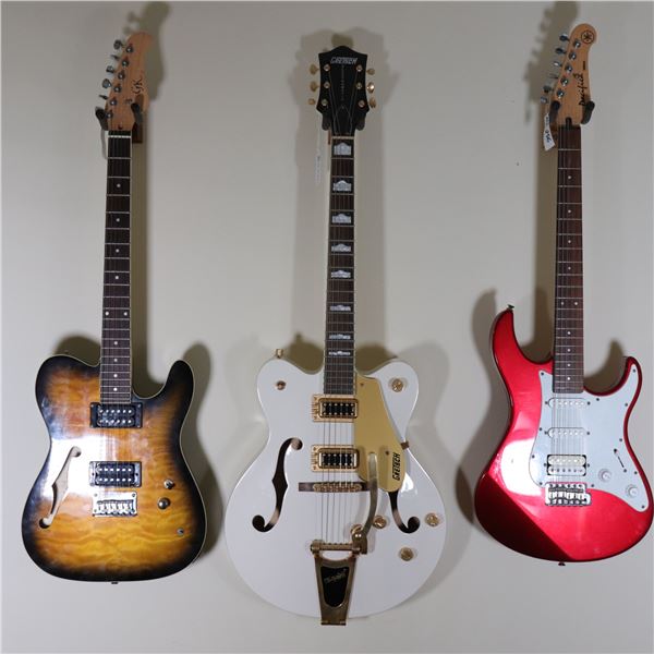Gretsch Electromatic G5422TG-Style Hollow Body Electric Guitar, White, Gold Hardware