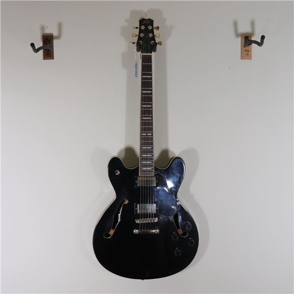 Peavey JF-1 Semi-Hollow Electric Guitar — Black, Gold Hardware