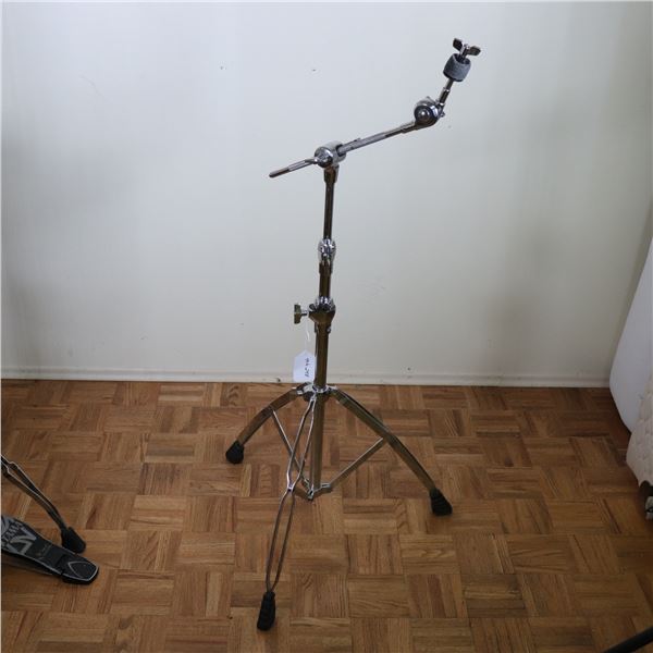 Chrome-Plated Metal Boom Cymbal Stand, Double-Braced, c. 1990s–2010s