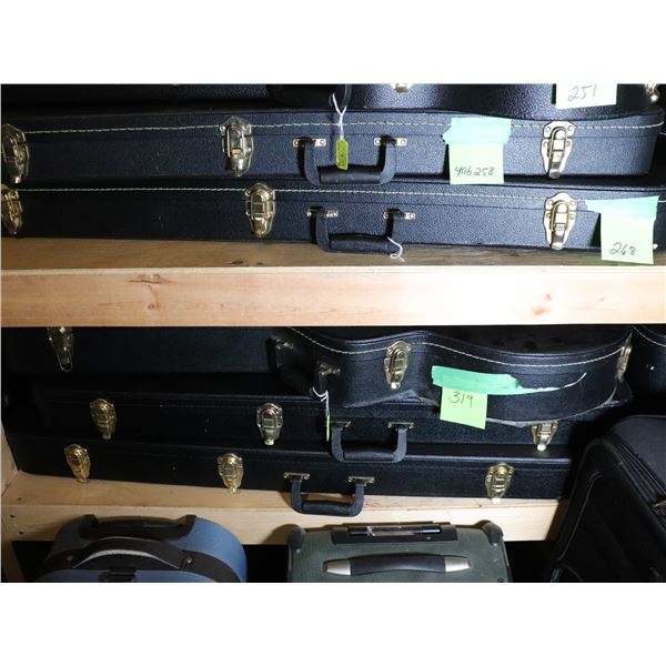 Lot of Three Black Hardshell Guitar Cases