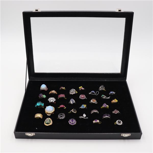 Lot of 32 Assorted Costume Rings
