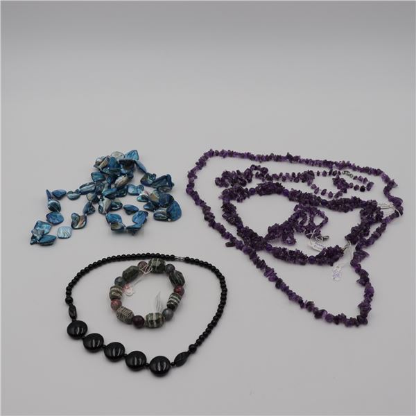 Lot of Five Fashion Jewelry Necklaces and Bracelets