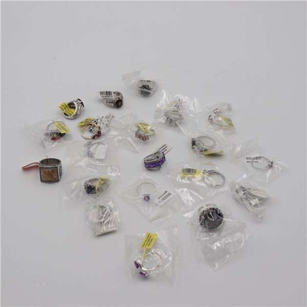 Group of c. 21 Fashion Rings