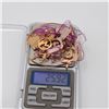 Image 2 : Assorted Estate Gold Charms, Pendants, Bangle, and Earring Group