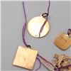 Image 6 : Assorted Estate Gold Charms, Pendants, Bangle, and Earring Group