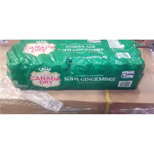 FLAT OF ZERO SUGAR GINGERALE, SOME CANS MAY BE MISSING