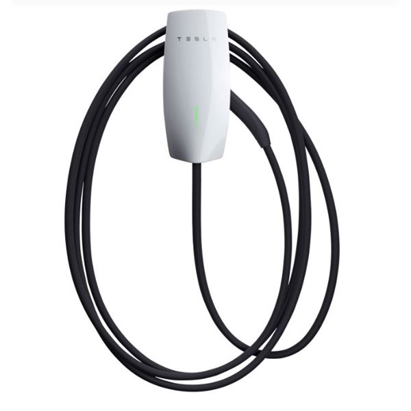 TESLA WALL CONNECTOR HARDWIRED EV CHARGER - UP TO 48A, 24' - WHITE, RETAIL $630