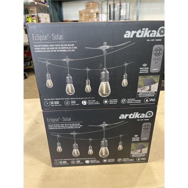 2 BOXES OF ARTIKA ECLIPSE SOLAR STRING LIGHTS
