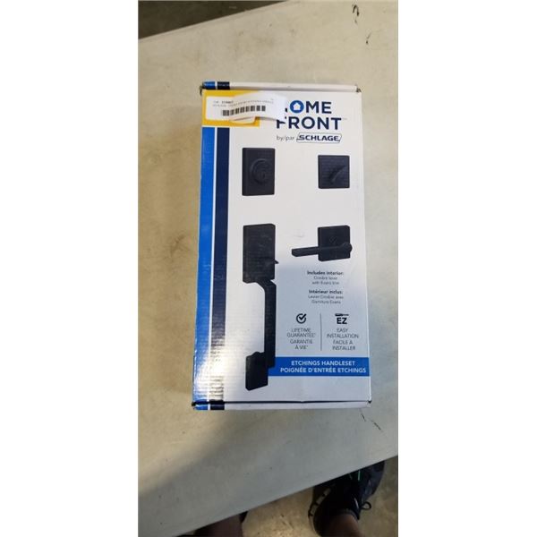 SCHLAGE  FRONT ENTRY ETCHING HANDLE SET