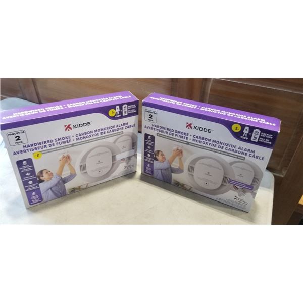 2 KIDDE 2 PACK HARDWIRED SMOKE + CARBON MONOXIDE ALARM