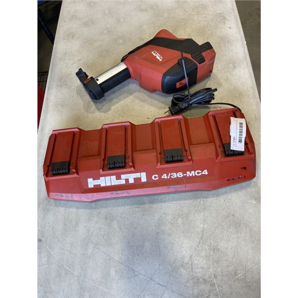 HILTI TE DRS-4-A DUST REMOVAL TOOL W/ 4 PORT BATTERY CHARGER - WORKING, NO BATTERY