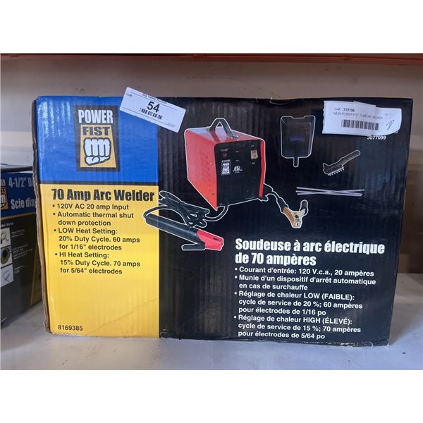 NEW POWER FIST 70 AMP ARC WELDER