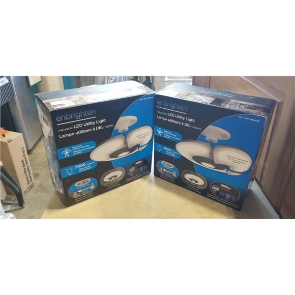 2 ENBRIGHTEN ADJUSTABLE LED UTILITY LIGHTS
