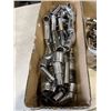 Image 2 : 2 BUNDLES OF  3/8" AND 1/2" SOCKETS AND BOX W/ ALAN KEYS