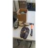 Image 1 : 3 PAIRS OF AS NEW FLIP FLOPS, HATCHET AND HAMMOCK
