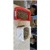 Image 1 : 2 PLASTIC CONTAINERS WITH 3" WOOD SCREWS