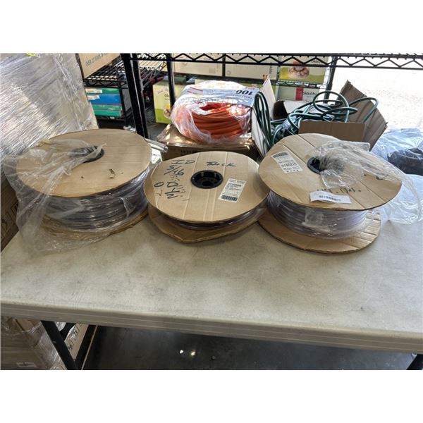 3 COILS OF PVC CLEAR TUBING