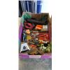 Image 2 : TRAY OF ASSORTED HAND TOOLS AND AUTOMOTIVE AND SHOP ITEMS, LOTS OF NEW ITEMS