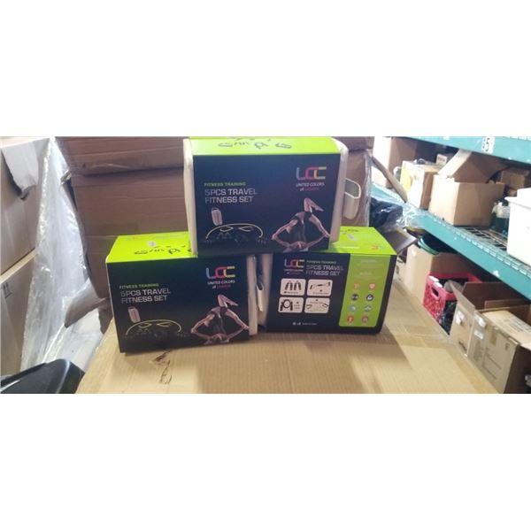 3 NEW 5PC TRAVEL FITNESS SYSTEMS