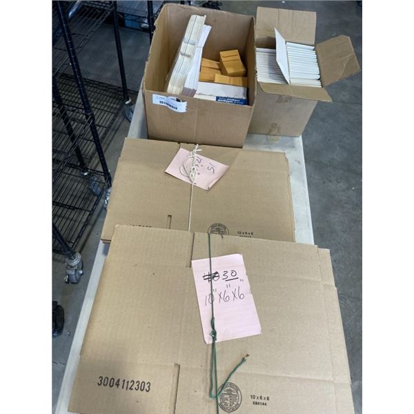 LOT OF PACKING BOXES AND MAILER ENVELOPES