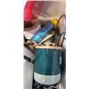 Image 3 : BIN OF MISC ITEMS - TOOLS, CLEANING SUPLPIES, ETC