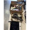 Image 1 : 3 BOXES OF POWER CORDS, ELECTRONICS, TOOLS ETC