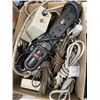 Image 4 : 3 BOXES OF POWER CORDS, ELECTRONICS, TOOLS ETC