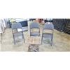 Image 1 : 3 FOLDING VHAIRS AND FOLDING WOODEN PATIO TABLE