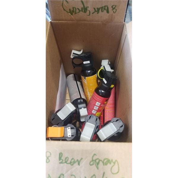 8 CANS OF BEAR SPRAY