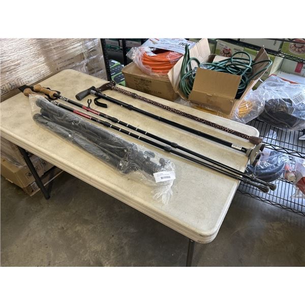 WALKING POLES, CANE AND TRIPOD