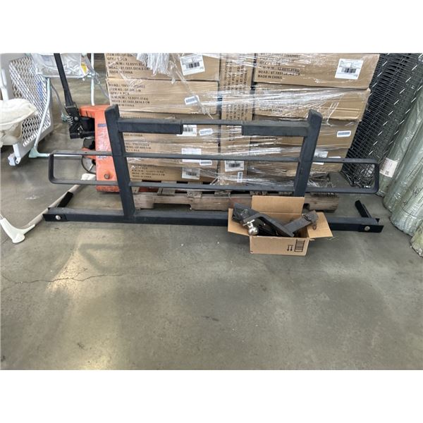 BACK RACK W/ HARDWARE AND TRAILER HITCH