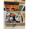 Image 2 : 2 WOOD STORAGE BOXES FULL OF POLISHING SUPPLIES