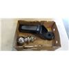 Image 2 : ASSORTED SHOP TOOLS, NEW WORK LIGHT, BREAKER BAR, AND TRAILER HITCH WITH BALL