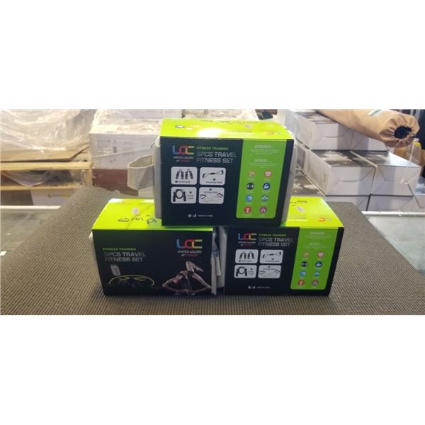 3 NEW 5PC TRAVEL FITNESS SYSTEMS